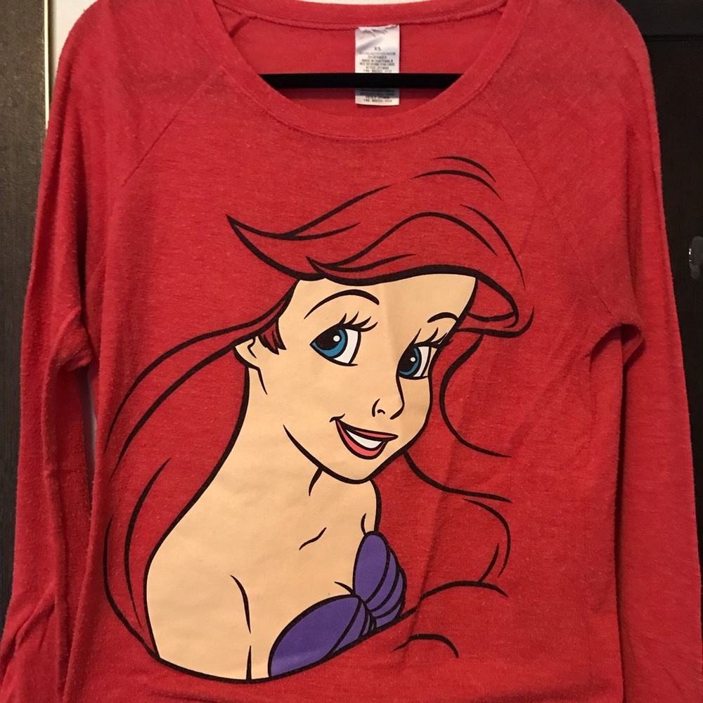 Little Mermaid Scoop Neck Sweater, Ariel Graphic
